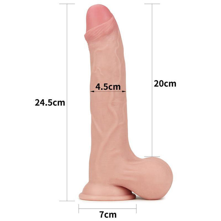 Lovetoy Sliding Skin dildo s cijelim testisima 24,5cm - EROTIC - Sex Shop